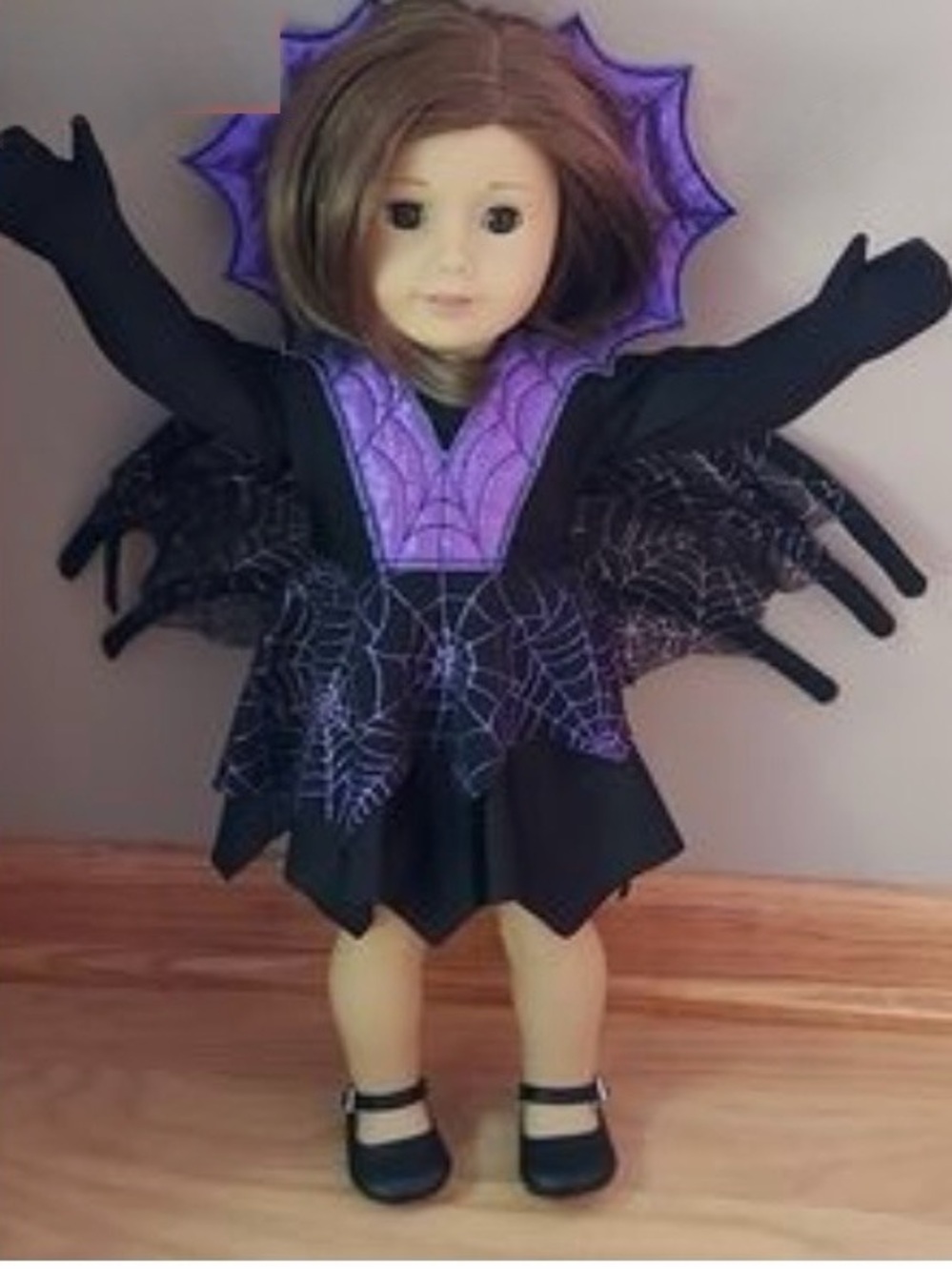 America Girl vintage Spider Witch costume shoes not included